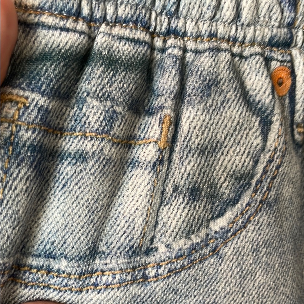 Blank NYC Revolve Faux Blue Jean Shorts High-Waisted Casual - Picture 4 of 7